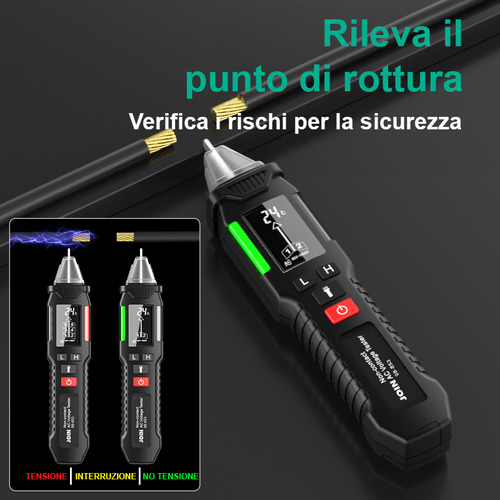 Pacco Da 2 Tester Di Tensione &ndash; Penna Rilevatore AC Senza Contatto 90-1000V &ndash; Ideale Per Elettricisti