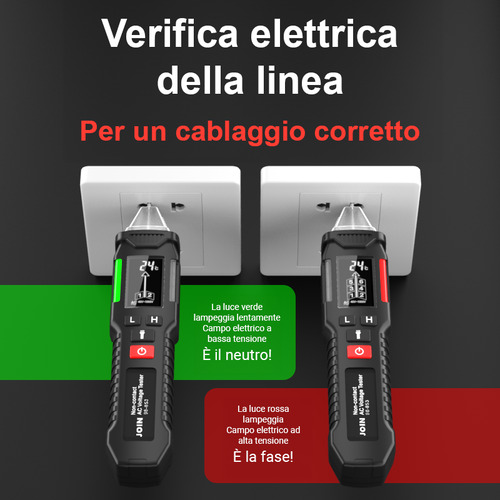 EMagTech Penna Rilevatore Di Tensione 8 In 1 – Tester Elettrico Senza Contatto, 6-400V CA, Con Indicazione LED A 7 Livelli (6V/12V/24V/50V/110V/220V/380V)
