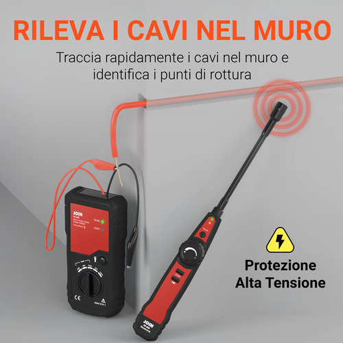 Localizzatore Di Cavi Ms6818 12V-400V AC/DC: Rilevatore Elettronico Per Tubi Metallici E Linee Elettriche. Lo Strumento Che Ti Serve Per Cantieri Edili E Impianti Di Comunicazione.