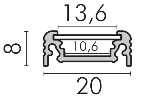 Immagine del profilo di alluminio