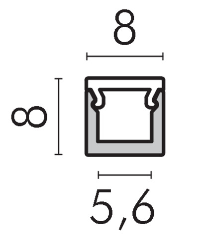 Immagine del profilo di alluminio