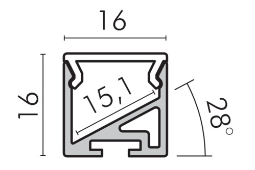 Immagine del profilo di alluminio