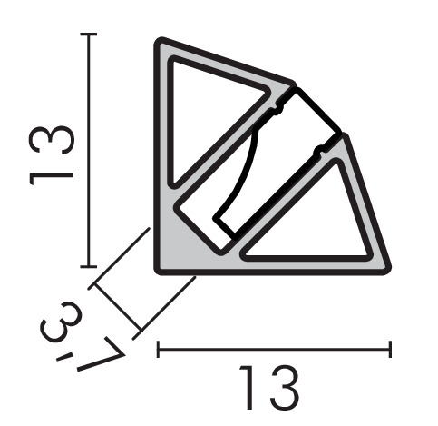 Immagine del profilo di alluminio
