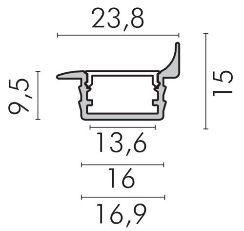 Immagine del profilo di alluminio