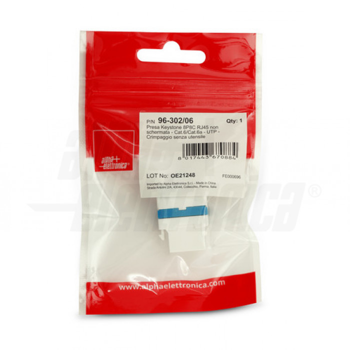 DeleyCON 4x Presa Di Rete Keystone CAT 6a Schermata A Incasso – Modulo Jack Con 8 Attacchi DeleyCON 4x Presa Di Rete Keystone CAT 6a Schermata A Incasso – Modulo Jack Con 8 Attacchi