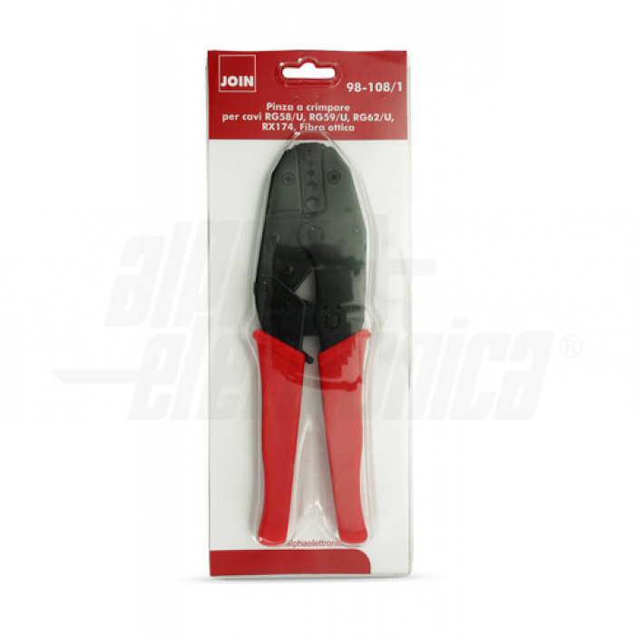 Pinza Crimpare BNC Digitus CRI-02 - Per Cavi RG58, RG59, RG62 Per Telecamere E Video