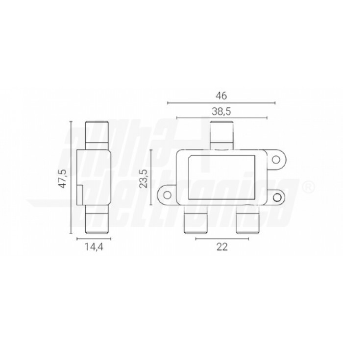 MIX / DEMIX PASSIVO SATELLITE-TERRESTRE con passaggio DC - LEM MD2500DC