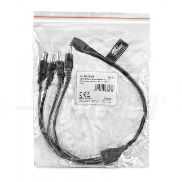 Cavo Splter di alimentazione cc 1 femmina a 2 3 4 6 8