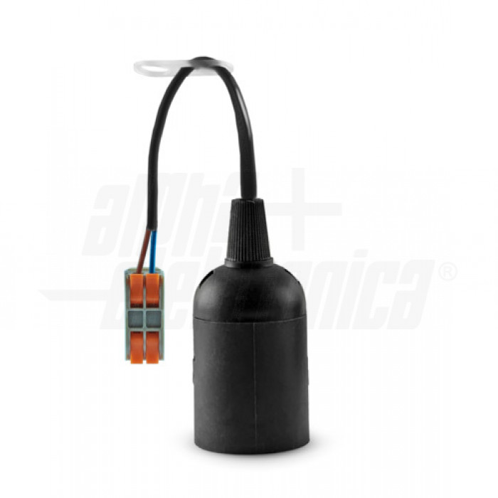 Portalampada E27 Con Cavo - Nero, 4A 250V, Per Cucina E Casa - Foto 2