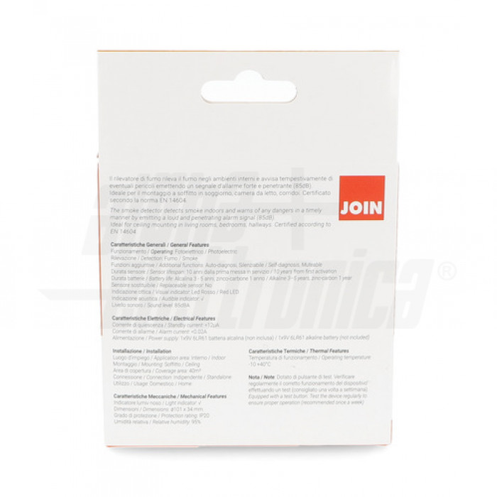 Rilevatore di Fumo / Incendio Wireless con Allarme HDS500 - HOME DEFENDER