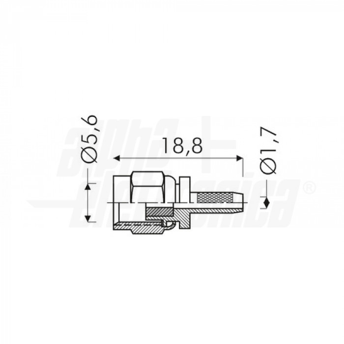10 X RP-SMA Spina Maschio Crimpatura Angolo Retto Per Cavo - Foto 3