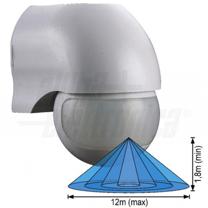 Sensore Movimento PIR 180° - Rilevatore Presenza Con Crepuscolare Per Esterno - Foto 2