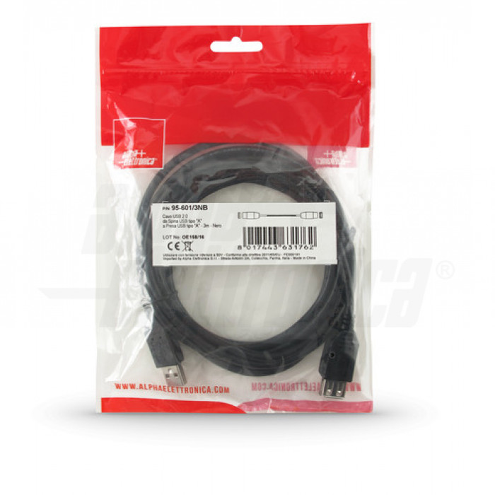2 Cavi Prolunga USB 3.0 Maschio-Femmina A 90° Gomito, 30 Cm, 5 Gbps, Per PC E TV, Schermati, Nero
