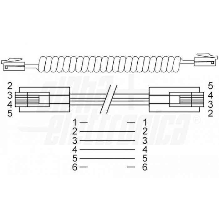Cavo Telefonico RJ11 6P4C - 2 Metri, Nero, Per Fax, Modem, Router DSL/VDSL, ISDN - Foto 8