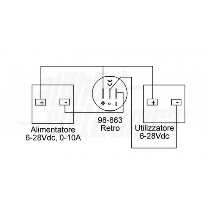 98 863 Display Voltmetro Amperometro Digitale 12 24v 0 10a Per Batterie Alpha Elettronica