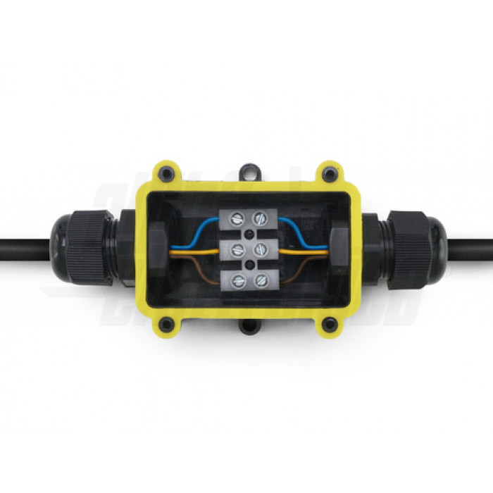 Scatola Di Distribuzione Morsettiera 2 Livelli - 2 Ingressi 12 Uscite, Per Guida DIN, A Prova Di Polvere