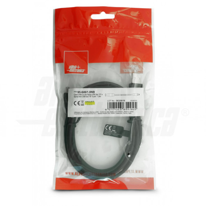 Anycubic Pla Cavo USB 2.0 A Maschio A Mini B 5pin - 1 Metro Per Dati E Ricarica (28AWG, Rame) Cavo Usb 2.0 A Mini B Maschio - Foto 4