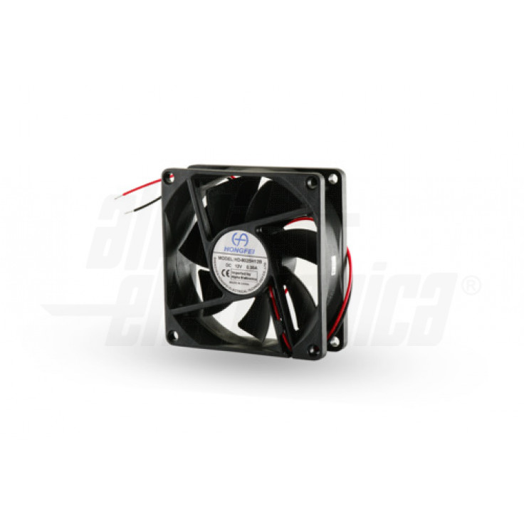 Ventola Di Raffreddamento HK FAN AS8025V12 80x80x25mm 12V 0,50A 4 Fili - Nuova