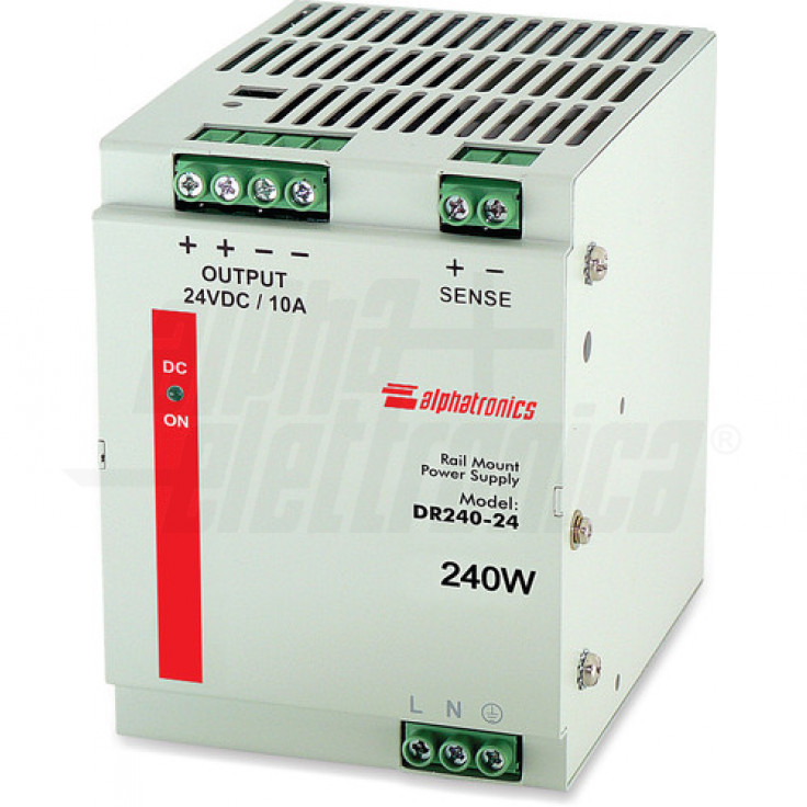 Dr240 24 Alimentatore Da Quadro 240w 24vdc Per Barra Din Alpha Elettronica