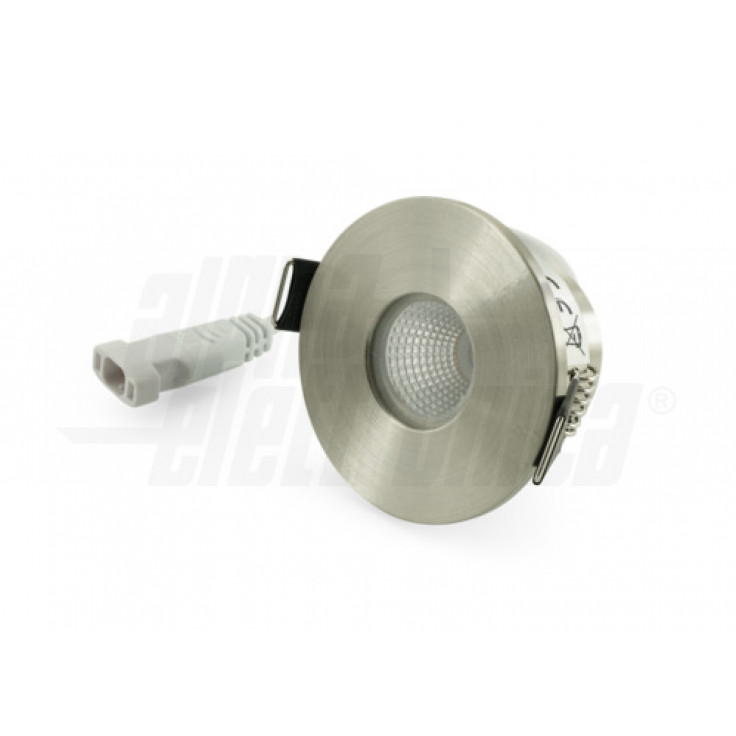 Portafaretto da incasso GU10 Jaslo, tondo, argento, foro incasso 6.4 cm