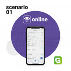 Scenario 1 | Online cioè in presenza di una rete Wi-fi locale: 1. Collegamento al Cloud 2. Possibilità di vedere i dati in locale e da remoto.