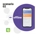 Scenario 2 | Offline cioè in assenza di una rete Wi-fi locale: 1. Nessun collegamento al Cloud 2. Possibilità di vedere i dati solo in locale.