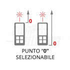 Flessibilità: scegli tu il punto di partenza | Misurazioni precise e personalizzate con questo distanziometro laser che ti permette di selezionare la posizione dello 0.  Scegli da dove vuoi che inizi la misurazione.