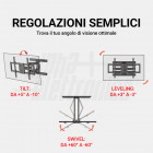 Regolazioni semplici | Il supporto offre un'ampia gamma di regolazioni che ti consente di ottenere l'angolo di visione ottimale per il tuo ambiente.