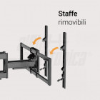 Staffe rimovibili | Posiziona semplicemente il TV sul supporto grazie alle staffe rimovibili.