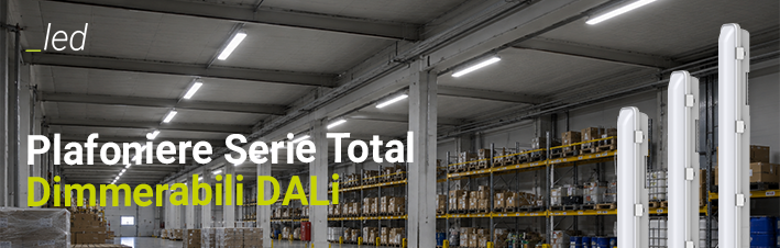 Plafoniera LED Singola - Dimmerabile DALI - Serie Total