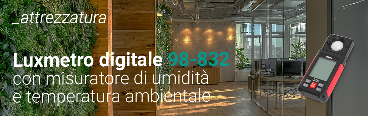 Luxmetro digitale con temperatura e umidità