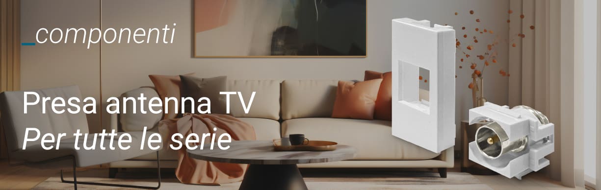 Gunsan Moderna Presa Antenna TV SAT F Maschio, Bianco, Per Installazione A Incasso, Dimensioni 90x82x45.8 Mm